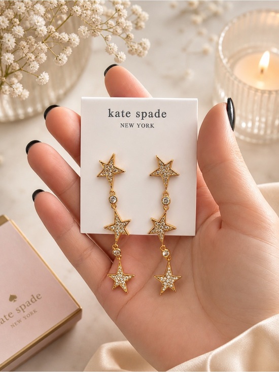 kate spade Jewelry - Kate Spade star earrings gold tone